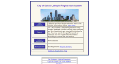 Desktop Screenshot of lobbyreg.dallascityhall.com